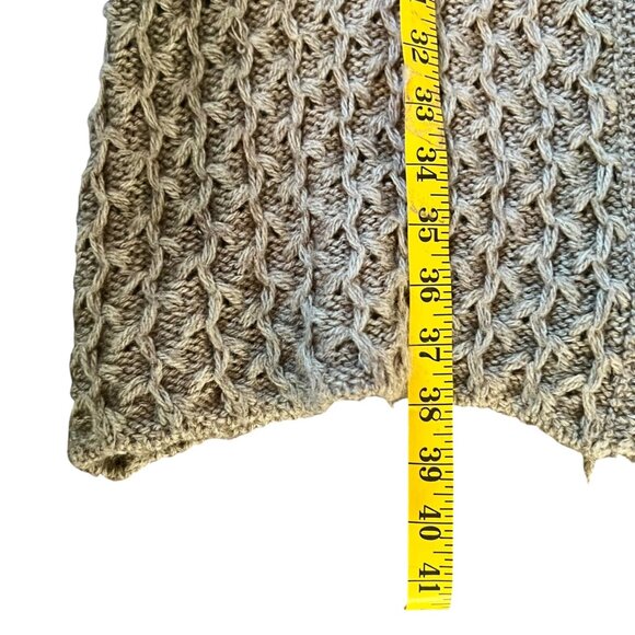 Sloni Brown Indie Chunky Knit Sweater Whimsigoth Granola Knit Fur Waffle Large - Picture 16 of 16